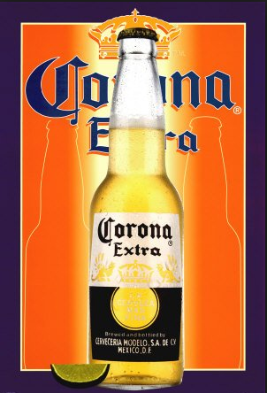 Bottle of Corona Beer with lime